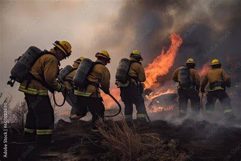 Firefighters using a quad to access a difficult terrain during a tree fire extinguishing operation