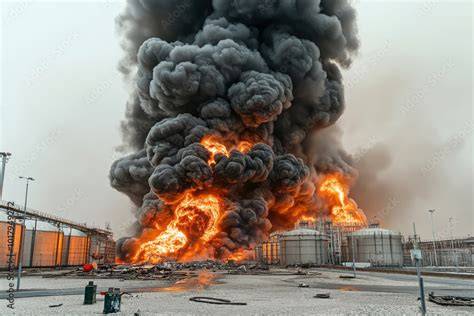 Thematic photo of a large industrial fire