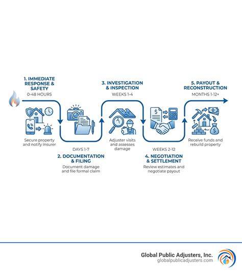 Infographic showing the stages of a fire investigation