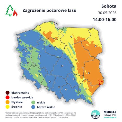 Mapa obszaru dotkniętego pożarem lasu w Podgaci