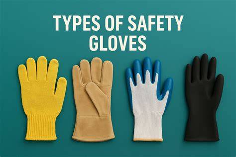 Photo of various types of firefighting gloves