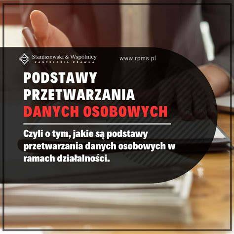 schemat przedstawiający podstawy prawne przetwarzania danych osobowych