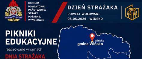 Mapa powiatu ostrołęckiego z zaznaczonymi punktami interwencji straży pożarnej w gminie Myszyniec