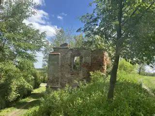 Widok lotniczy ruin zamku Korniaktów w Sośnicy