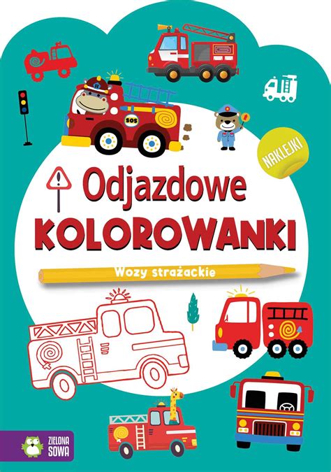Dzieci rysujące wozy strażackie i domy, scena z zajęć przedszkolnych