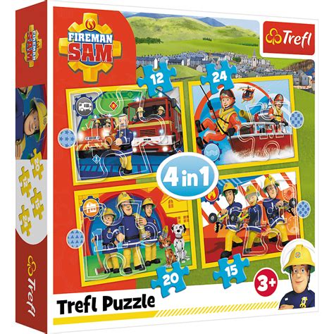 Opakowanie zestawu puzzli Trefl Strażak Sam 10 w 1 Mega Pack