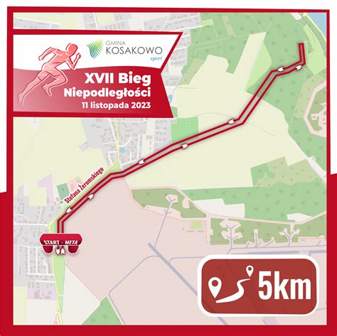 Mapa tras Krutyńskiego Biegu Niepodległości