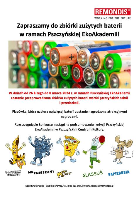 Punkty zbiórki zużytych baterii i elektroodpadów
