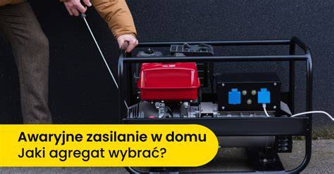 Strażacy w sprzęcie ochronnym obsługujący agregat prądotwórczy