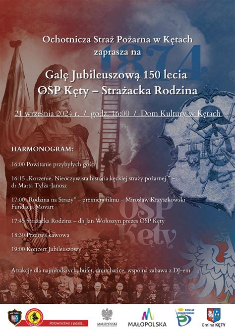plakat informacyjny gali jubileuszowej OSP Kęty
