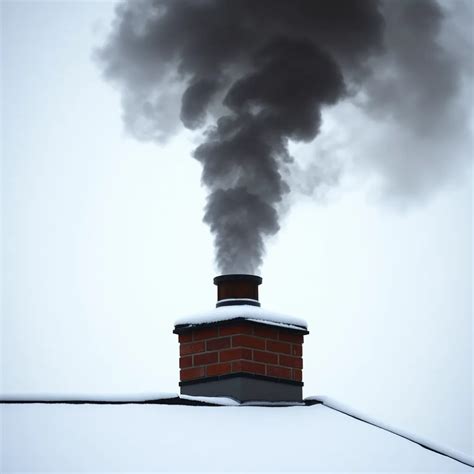 zdjęcie dymu wydobywającego się z komina domu