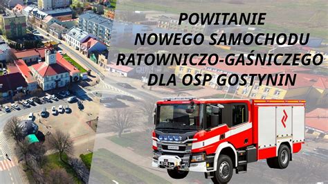 samochód strażacki OSP biorący udział w zabezpieczeniu rajdu samochodowego