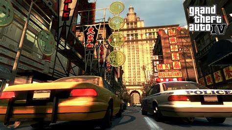 Zrzut ekranu z Grand Theft Auto IV z polskimi napisami i menu
