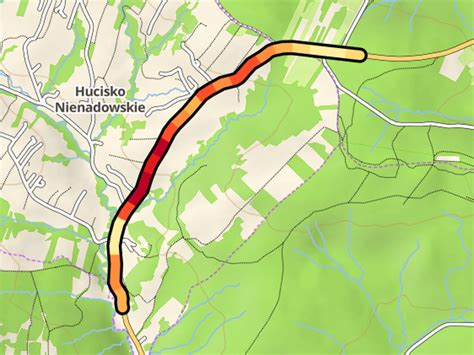 Mapa z lokalizacją miejscowości Nienadowa i Hucisko Nienadowskie