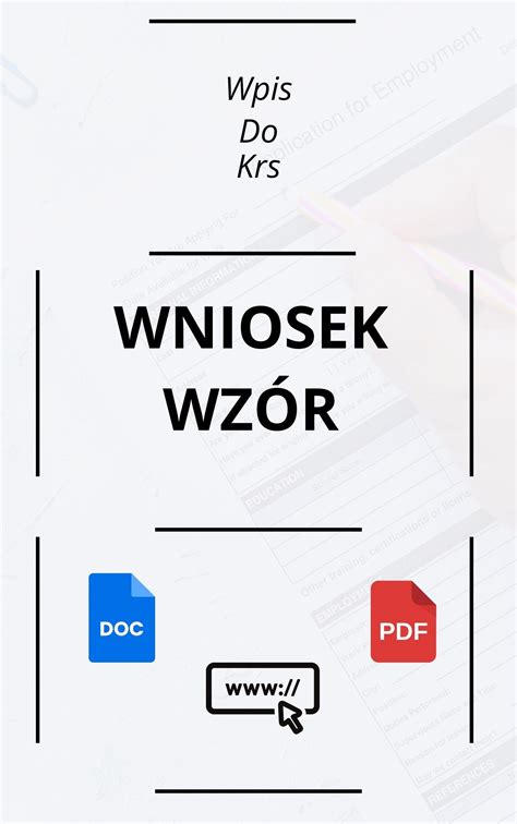 Ilustracja przedstawiająca proces składania wniosku do KRS, z symbolami elektronicznych formularzy i sądu