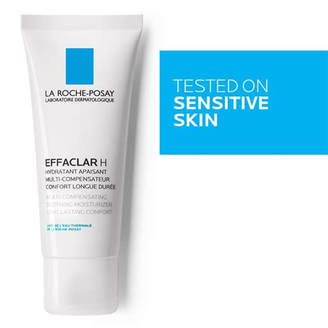 The La Roche-Posay Effaclar H Hydratant Apaisant product packaging, emphasizing its soothing and hydrating benefits.