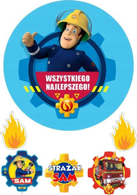 Zestaw dekoracji urodzinowych Strażak Sam na stole