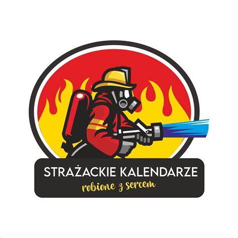 Przykładowe projekty kalendarzy strażackich z miejscem na zdjęcia i loga sponsorów