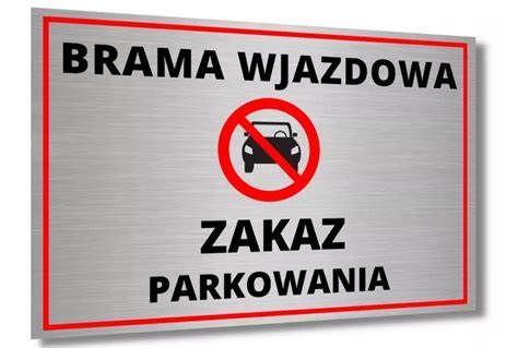 Estetyczna aluminiowa tabliczka z napisem 