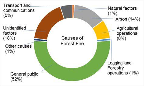 Infographic showing causes of forest fires