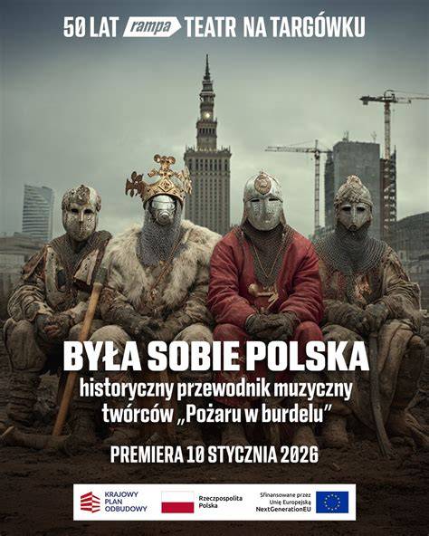 Plakat promujący spektakl Muzeum Wolności Pożaru w Burdelu