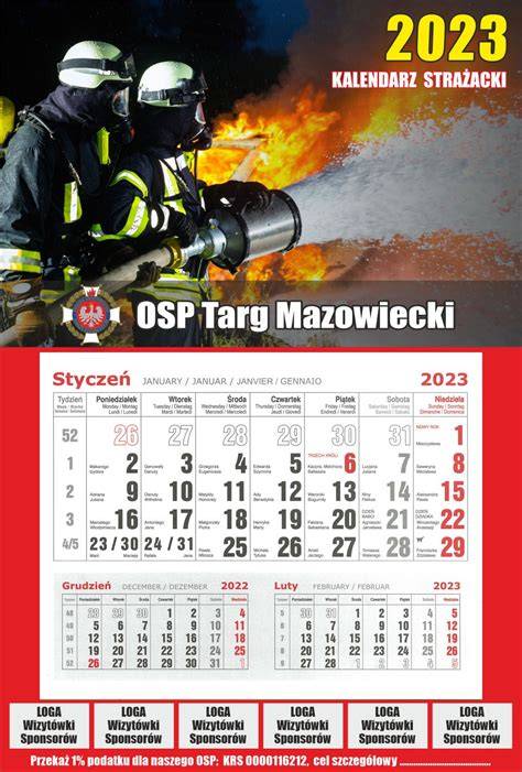 Nowoczesne maszyny drukarskie w akcji, drukujące kalendarze strażackie
