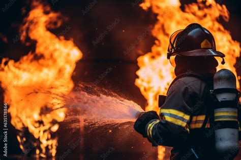 Thematic photo of OSP firefighters in action, e.g., extinguishing a fire or rescuing