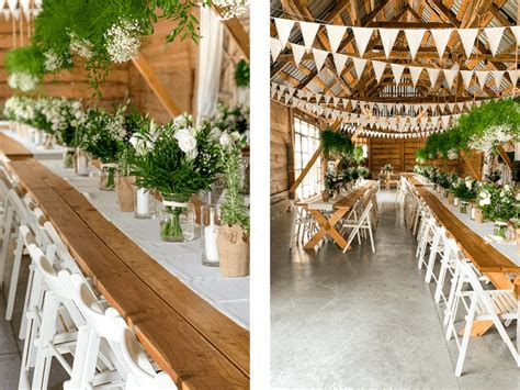 aranżacja sali weselnej w stylu rustykalnym z drewnianymi elementami i zielenią