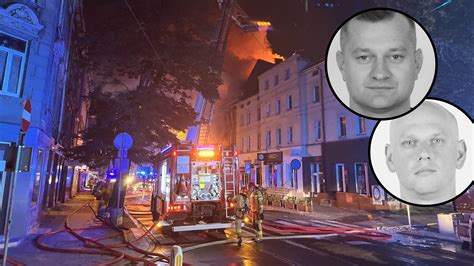 Portrety zmarłych strażaków, Patryka Michalskiego i Łukasza Włodarczyka