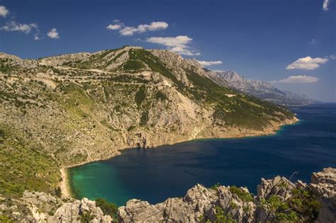 Thematic photo of Croatian landscape with a distant view of Adriatic coast