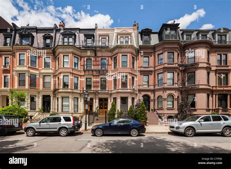 Thematic photo of old Victorian row houses in Boston