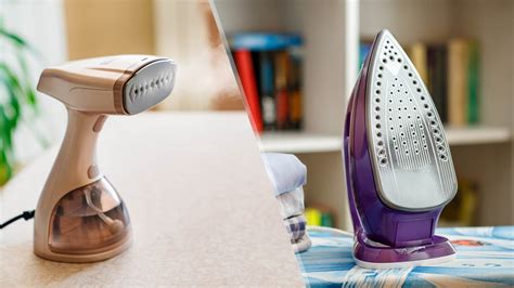 Thematic photo of a modern steam iron in use