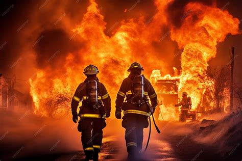 Thematic photo of firefighters fighting a large fire in a carpentry workshop