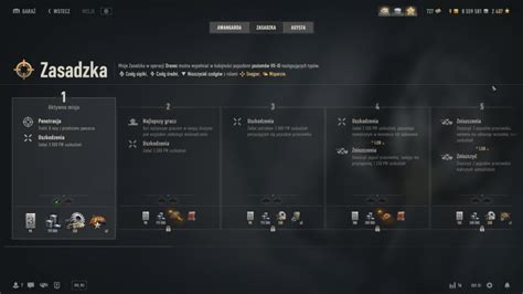 Schemat przedstawiający strukturę misji osobistych w World of Tanks