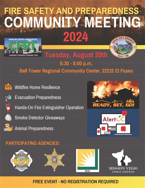 Photo of a community meeting about fire safety