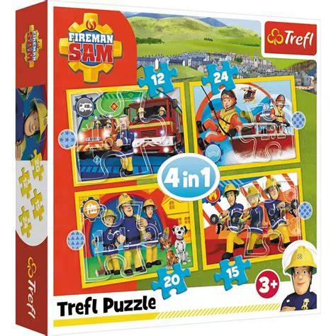 Zdjęcie opakowania puzzli 4w1 Strażak Sam.