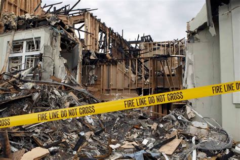 Thematic photo of a residential building after a fire