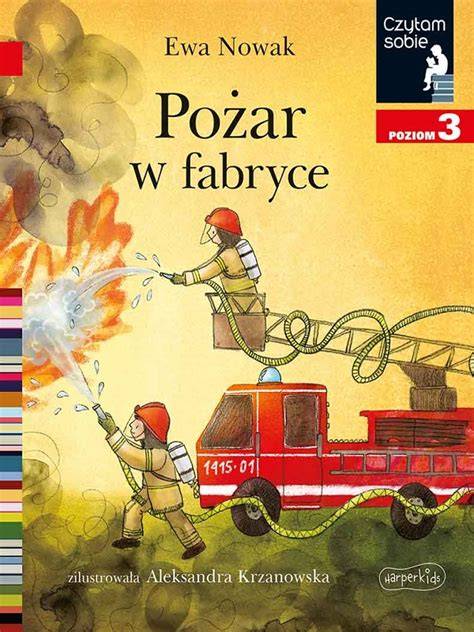 Ilustracja przedstawiająca pożar w opuszczonej fabryce
