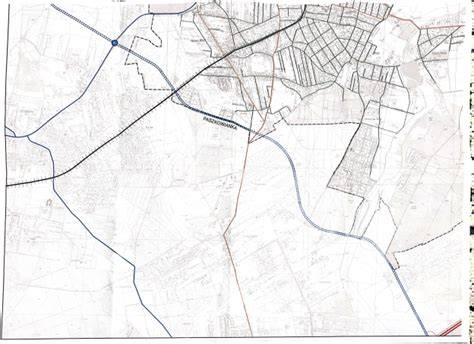 Mapa Brwinowa z zaznaczonymi lokalizacjami trzech głównych murali: OSP, Wacława Kowalskiego i 