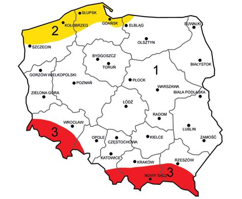 Mapa stref w Polsce z obowiązkowym stosowaniem nasad kominowych