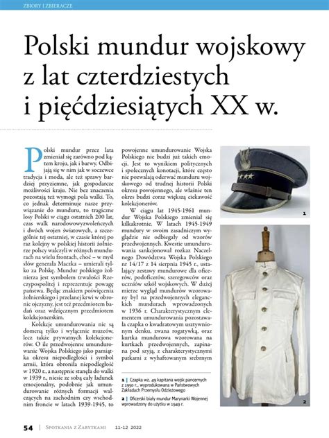 szkic munduru polskiego z okresu międzywojennego