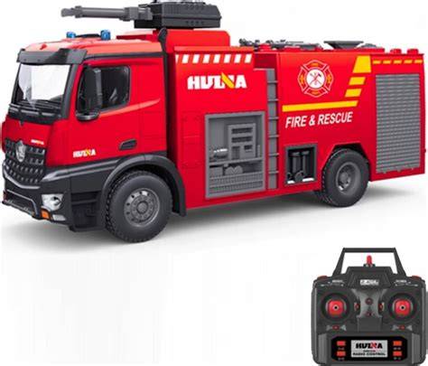 Zabawkowy rozkładany samochód strażacki w formie transportera