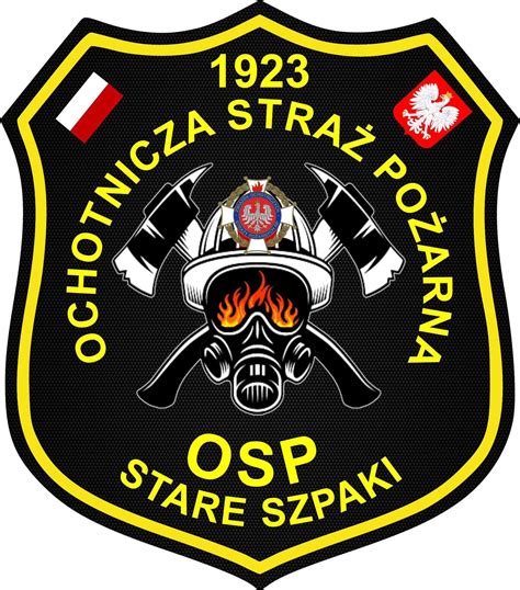 uroczysty przemarsz strażaków OSP Stare Szpaki z pocztem sztandarowym