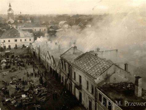 Archiwalne zdjęcie z pożaru Przeworska w 1930 roku