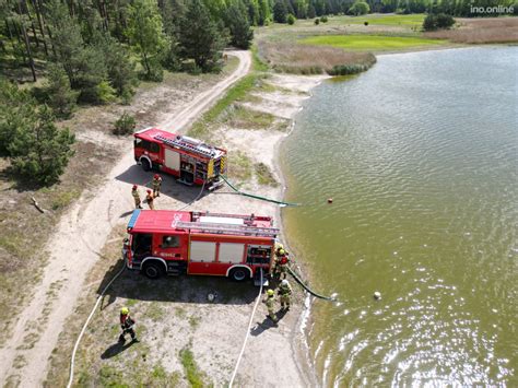 Symulacja pożaru wieży klasztornej podczas ćwiczeń KLASZTOR 2019