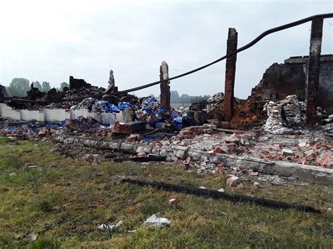 zdjęcie pogorzeliska na targowisku w Lublinie