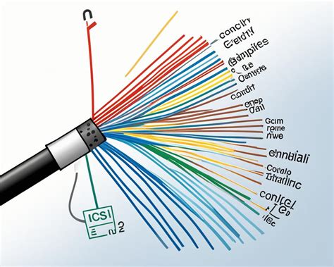 Przekrój trzystronnego przewodu PROMADUCT®-500 z opisem elementów