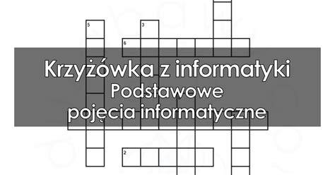 schemat pustej krzyżówki z przykładowymi definicjami