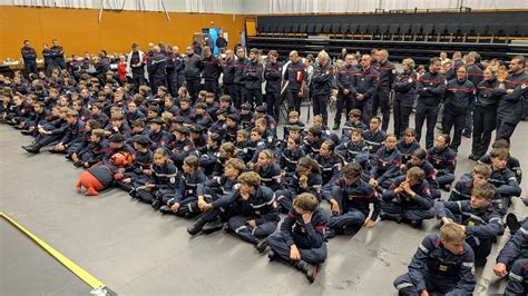 Photo of young firefighters during CTIF competition