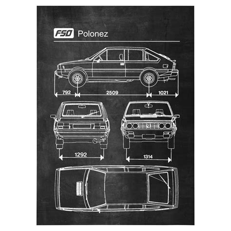 Schemat budowy FSO Polonez Truck z zaznaczonymi elementami konstrukcyjnymi podwozia i kabiny.